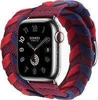 Фото Apple Watch Hermes Series 9 GPS + Cellular 41mm Silver Stainless Steel Case with Bridon Double Tour (MRQ43 + MTHN3)
