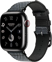 Фото Apple Watch Hermes Series 9 GPS + Cellular 41mm Space Black Stainless Steel Case with Denim/Noir Toile H Single Tour