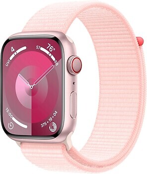 Фото Apple Watch Series 9 GPS + Cellular 45mm Pink Aluminum Case with Light Pink Sport Loop (MRMM3)
