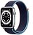 Фото Apple Watch Series 6 GPS + Cellular 44mm Silver Stainless Steel Case with Deep Navy Sport Loop (MYA82)