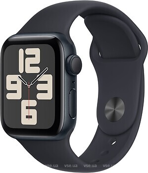 Фото Apple Watch SE GPS 40mm Midnight Aluminium Case with Midnight Sport Band (MR9X3QP/A)