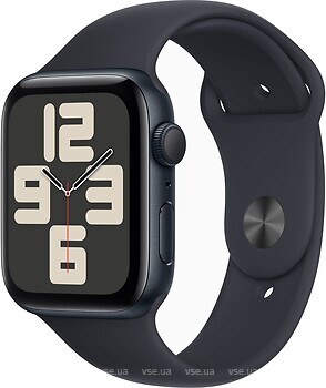 Фото Apple Watch SE GPS 44mm Midnight Aluminium Case with Midnight Sport Band (MRE93QP/A)