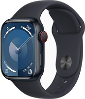 Фото Apple Watch Series 9 GPS + Cellular 41mm Midnight Aluminium Case with Midnight Sport Band (MRHT3)