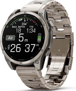 Фото Garmin Fenix 8 47mm Sapphire Titanium with Vented Titanium Bracelet (010-02904-40)