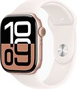 Фото Apple Watch Series 10 GPS 46mm Rose Gold Aluminum Case with Light Blush Sport Band (MWWU3)