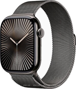 Фото Apple Watch Series 10 GPS + Cellular 42mm Slate Titanium Case with Slate Milanese Loop (MX053)