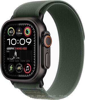 Фото Apple Watch Ultra 2 GPS + Cellular 49mm Black Titanium Case with Green Trail Loop