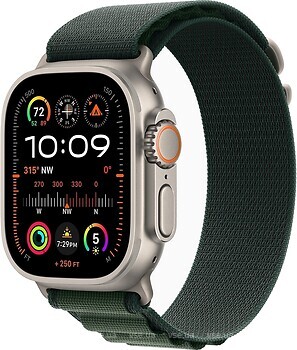 Фото Apple Watch Ultra 2 GPS + Cellular 49mm Natural Titanium Case with Dark Green Alpine Loop