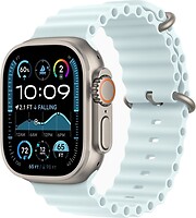 Фото Apple Watch Ultra 2 GPS + Cellular 49mm Natural Titanium Case with Ice Blue Ocean Band (MYT03+MXTF3)