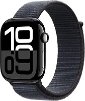 Фото Apple Watch Series 10 GPS 46mm Jet Black Aluminium Case with Ink Sport Loop (MWWR3)