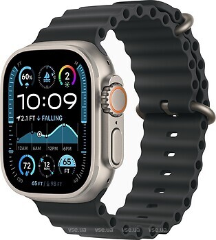 Фото Apple Watch Ultra 2 GPS + Cellular 49mm Natural Titanium Case with Black Ocean Band (MXTL3)