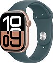 Фото Apple Watch Series 10 GPS 46mm Rose Gold Aluminum Case with Lake Green Sport Band (MWX23+MXLQ3)