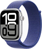 Фото Apple Watch Series 10 GPS 46mm Silver Aluminum Case with Ultramarine Sport Loop (MWX03,MXL73)