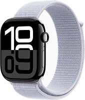 Фото Apple Watch Series 10 GPS 46mm Jet Black Aluminum Case with Blue Cloud Sport Loop (MWX13+MXL53)