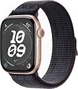 Фото Apple Watch Series 10 GPS 46mm Rose Gold Aluminum Case with Black/Blue Nike Sport Loop (MWX23+MYJD3)