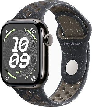 Фото Apple Watch Series 10 GPS + Cellular 42mm Slate Titanium Case with Midnight Sky Nike Sport (MX0M3,MYJP3)
