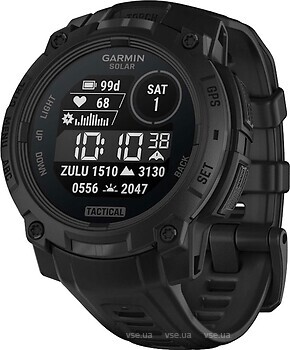 Фото Garmin Instinct 3 45mm Solar Tactical Black with Black Band (010-02934-50)