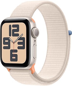 Фото Apple Watch SE GPS 40mm Starlight Aluminium Case with Starlight Sport Loop (MR9W3QP/A)