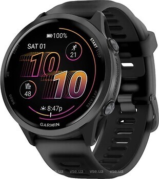 Фото Garmin Forerunner 570 47mm Slate Gray Aluminum with Translucent Black/Black Band (010-02971-00)