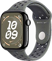Фото Apple Watch Series 10 GPS 46mm Jet Black Aluminum Case with Cargo Khaki Nike Sport Band (MWX13)