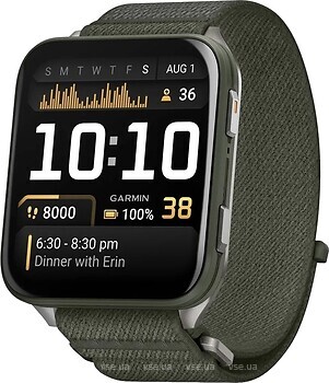Фото Garmin Venu X1 Moss with Titanium Caseback and Moss ComfortFit Nylon Band (010-02980-01)
