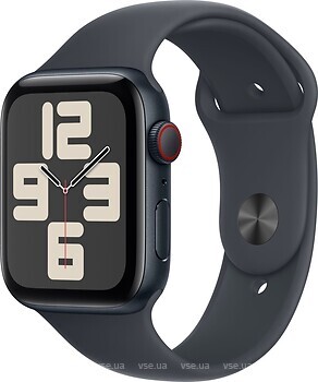 Фото Apple Watch SE GPS + Cellular 44mm Midnight Aluminium Case with Midnight Sport Band (MXGL3QH/A)