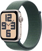 Фото Apple Watch SE GPS + Cellular 44mm Starlight Aluminium Case with Lake Green Sport Loop (MXGV3QH/A)