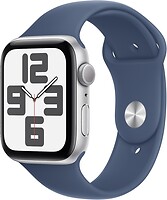 Фото Apple Watch SE GPS + Cellular 44mm Silver Aluminium Case with Denim Sport Band (MXGP3QH/A)