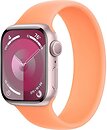 Фото Apple Watch Series 9 GPS 41mm Pink Aluminium Case with Orange Sorbet Solo Loop (MR9N3,MTAX3)