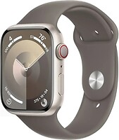 Фото Apple Watch Series 9 GPS + Cellular 45mm Starlight Aluminium Case with Clay Sport Band (MRQG3)