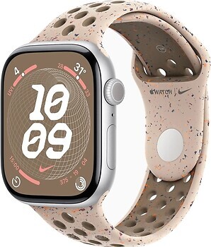 Фото Apple Watch SE 2 GPS 44mm Silver Aluminum Case with Desert Stone Nike Sport Band (MRW03,MUV63)