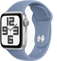 Фото Apple Watch SE 2 GPS 44mm Silver Aluminum Case with Winter Blue Sport Band (MRW03,MT433)