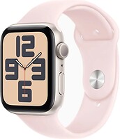 Фото Apple Watch SE 2 GPS 44mm Starlight Aluminum Case with Light Pink Sport Band (MRTW3,MT3V3)