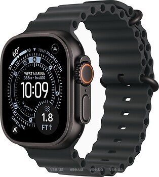Фото Apple Watch Ultra 3 GPS + Cellular 49mm Black Titanium Case with Black Ocean Band (MF0J4)