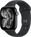 Фото Apple Watch Series 11 GPS 46mm Jet Black Aluminum Case with Black Sport Band (MEUX4)
