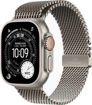Фото Apple Watch Ultra 3 GPS + Cellular 49mm Natural Titanium Case with Natural Titanium Milanese Loop (MF0E4)
