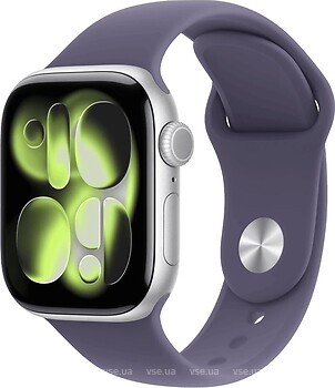 Фото Apple Watch Series 11 GPS 46mm Silver Aluminum Case with Purple Fog Sport Band (MEVA4)