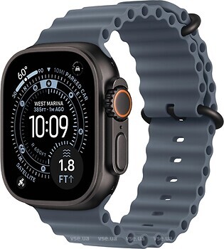Фото Apple Watch Ultra 3 GPS + Cellular 49mm Black Titanium Case with Anchor Blue Ocean Band (MF254+MGCJ4)