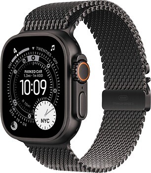 Фото Apple Watch Ultra 3 GPS + Cellular 49mm Black Titanium Case with Black Titanium Milanese Loop (MF1T4)