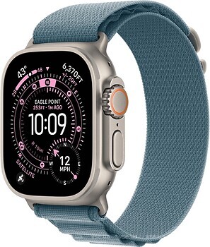Фото Apple Watch Ultra 3 GPS + Cellular 49mm Natural Titanium Case with Light Blue Alpine Loop (MEWP4)