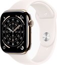 Фото Apple Watch Series 11 GPS + Cellular 46mm Gold Titanium Case with Light Blush Sport Band (MFD64RK/A)