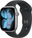 Фото Apple Watch Series 11 GPS + Cellular 46mm Space Grey Aluminium Case with Black Sport Band (MFC94RK/A)