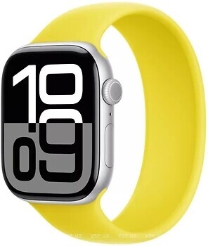 Фото Apple Watch Series 10 GPS 46mm Silver Aluminum Case with Star Fruit Solo Loop (MWX03+MY863)