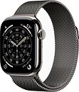 Фото Apple Watch Series 11 GPS + Cellular 42mm Natural Titanium Case with Slate Milanese Loop (MF9H4+MGJ14)