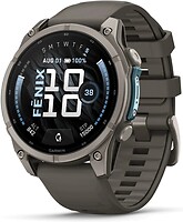 Фото Garmin Fenix 9 Amoled 47mm Sapphire Titanium with Pebble Grey Silicone Band (010-04762-01)