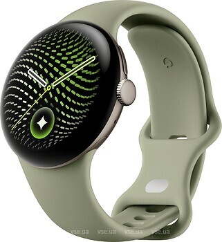 Фото Google Pixel Watch 5 41mm Satin Pyrite Aluminum case / Olive Active Band