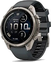 Фото Garmin Fenix 9 Pro inReach 47mm Titanium with Graphite/Black Silicone Band (010-04336-20/21)