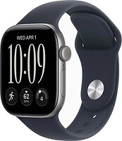 Фото Apple Watch Series 12 GPS 42mm Space Grey Aluminum Case with Navy Blue Sport Band (MJE94)