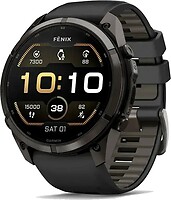 Фото Garmin Fenix 9 Pro 51mm Carbon Gray DLC Titanium with Black/Pebble Gray Silicone Band (010-04337-15/16)