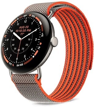 Фото Google Pixel Watch 5 45mm Stephen Curry Edition LTE Satin Pyrite Aluminum case / Rye Performance Loop Band